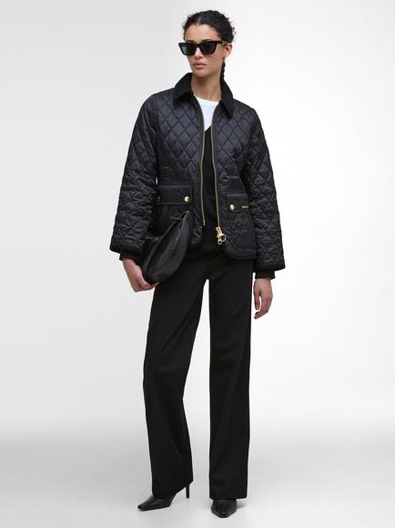 Barbour Beadnell Fitted Quilted Jacket - view 2, Black/Classic