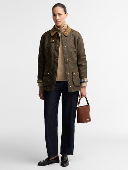 Barbour Icons Beadnell Wax Jacket, Beech/Birchwood - view 2, Beech/Birchwood