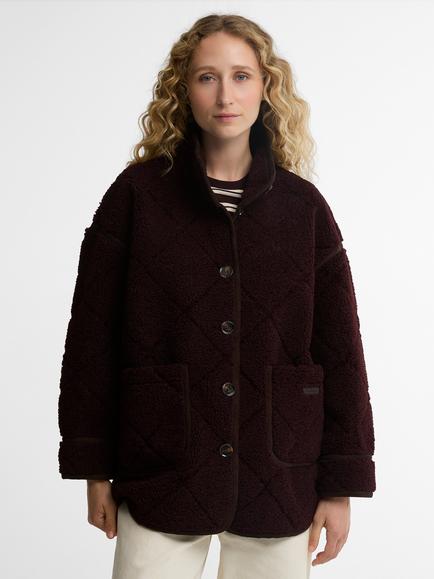 Barbour Maplewood Fleeced Casual Jacket, Fig/Ganache, Fig/Ganache