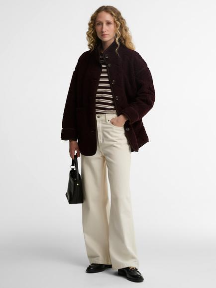 Barbour Maplewood Fleeced Casual Jacket, Fig/Ganache - view 2, Fig/Ganache
