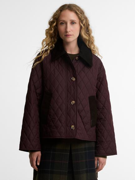 Barbour Moira Quilted Jacket, Fig/Shadow Classic, Fig/Shadow Classic