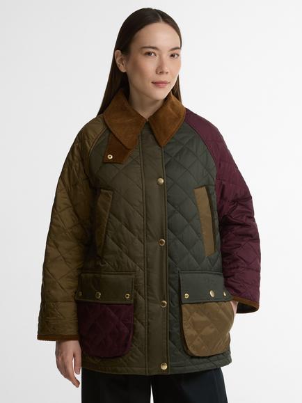 Barbour Patchwork Bedale Quilted Jacket, Multi, Multi