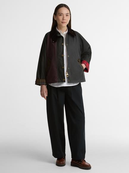 Barbour Patchwork Transport Wax Jacket, Multi - view 2, Multi