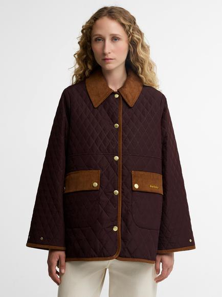 Barbour Whickham Quilted Jacket, Fig/Muted