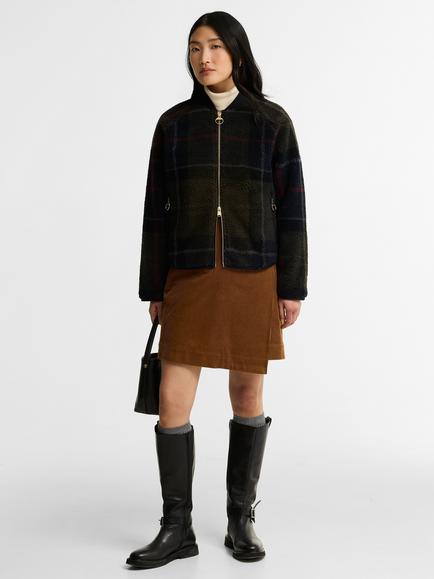 Barbour Kirklees Fleece Zip Through Jumper, Multi - view 2, Multi
