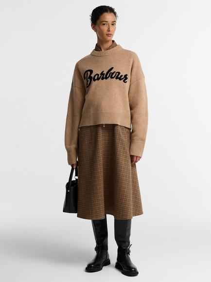 Barbour Ivybridge Knitted Jumper, Warm Trench - view 2, Warm Trench