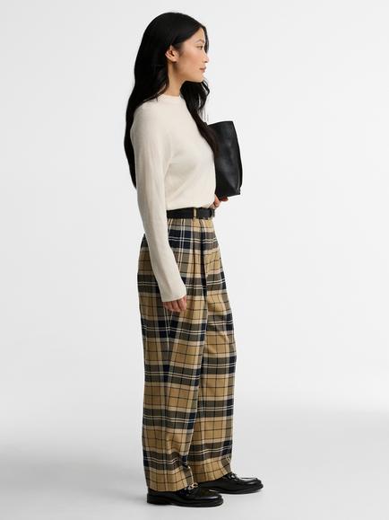 Barbour Delilah Tartan Straight Leg Trousers, Birchwood Tartan - view 2, Birchwood Tartan