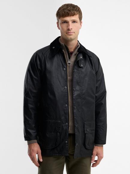 Barbour Beaufort Waxed Cotton Jacket, Black, Black