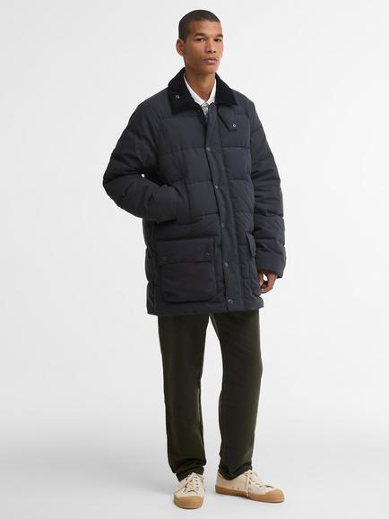Barbour Beaufort Baffle Quilted Puffer Jacket, Dark Navy - view 2, Dark Navy