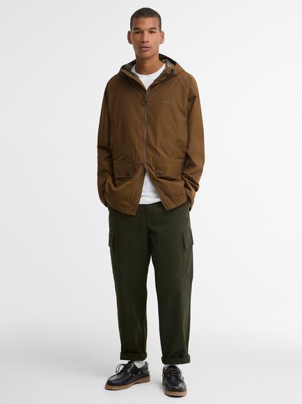 Barbour Hooded Domus Jacket, Dark Sand - view 2, Dark Sand