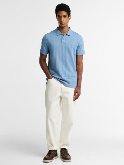Barbour Faversham Tailored Polo Shirt, Tarn Blue - view 2, Tarn Blue