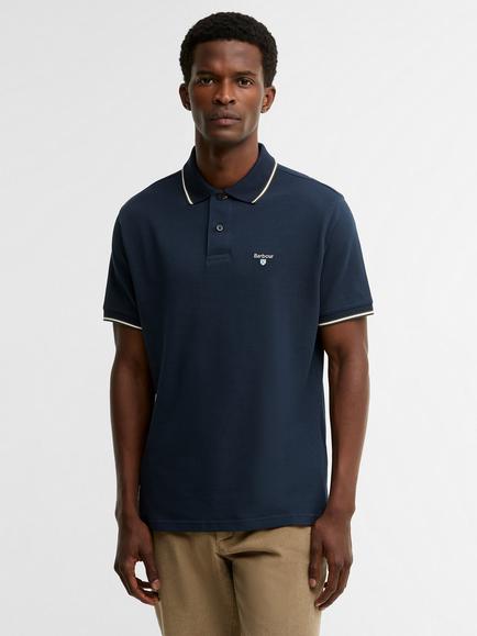 Barbour Fielding Cotton Tipped Polo Shirt, Navy, Navy