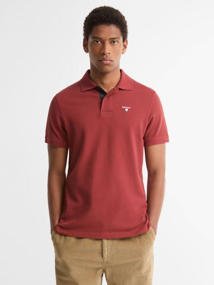Barbour Tartan Trim Polo Shirt, Russet