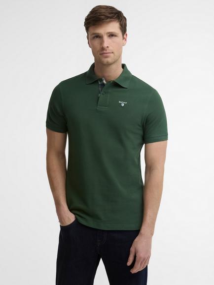 Barbour Tartan Trim Polo Shirt, Sycamore
