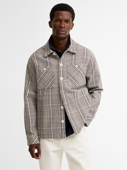 Barbour Alderney Houndstooth Overshirt, White/Multi, White Multi