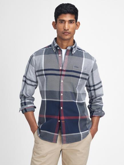 Barbour Dunoon Button Down Cotton Shirt, Blue Granite, Blue Granite
