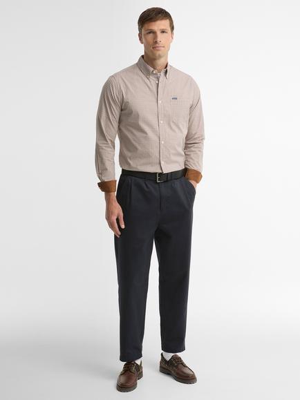 Barbour Harbourwall Tailored Gingham Shirt, Sandstone - view 2, Sandstone