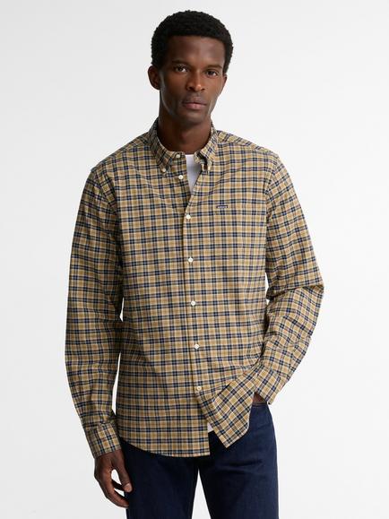 Barbour Lomond Button Down Cotton Blend Shirt, Birchwood