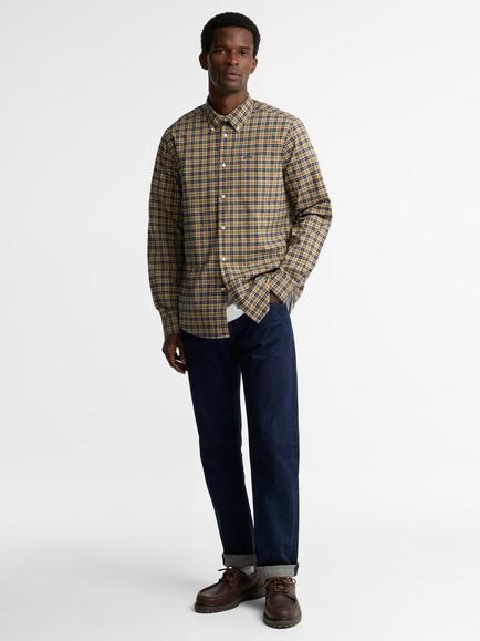 Barbour Lomond Button Down Cotton Blend Shirt - view 2, Birchwood