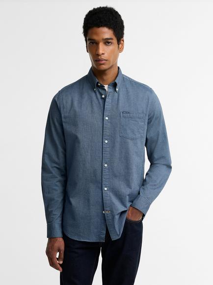 Barbour Marsden Stretch Cotton Tailored Shirt, Tarn Blue, Tarn Blue