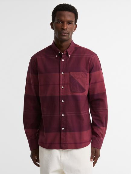 Barbour Mineral Tartan Dunoon Authentic-Fit Long Sleeve Shirt, Crimson Heather, Crimson Heather