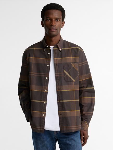 Barbour Mineral Tartan Dunoon Cotton Shirt, Dried Bracken, Dried Bracken