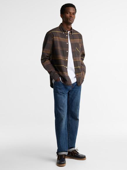 Barbour Mineral Tartan Dunoon Cotton Shirt, Dried Bracken - view 2, Dried Bracken