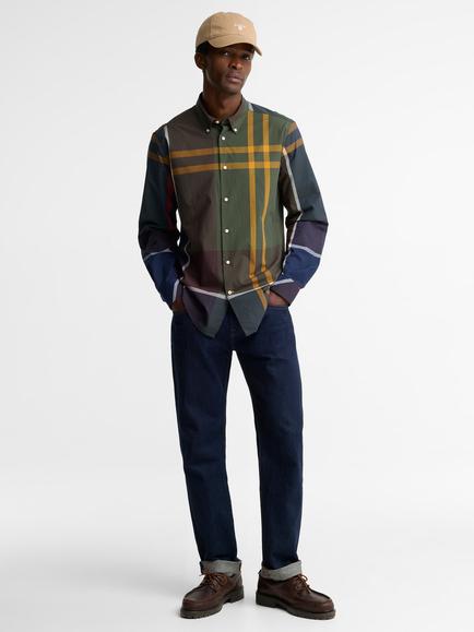 Barbour Oversized Tartan Dunoon Tailored Shirt, Multi - view 2, Multi