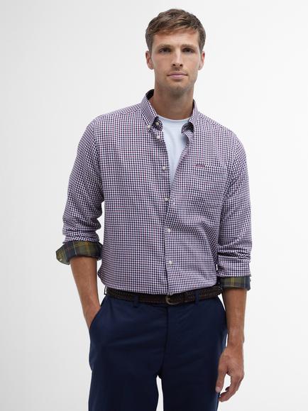 Barbour Padshaw Cotton Gingham Shirt, Rich Red, Rich Red