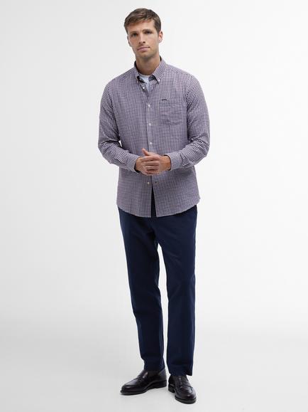 Barbour Padshaw Cotton Gingham Shirt, Rich Red - view 2, Rich Red