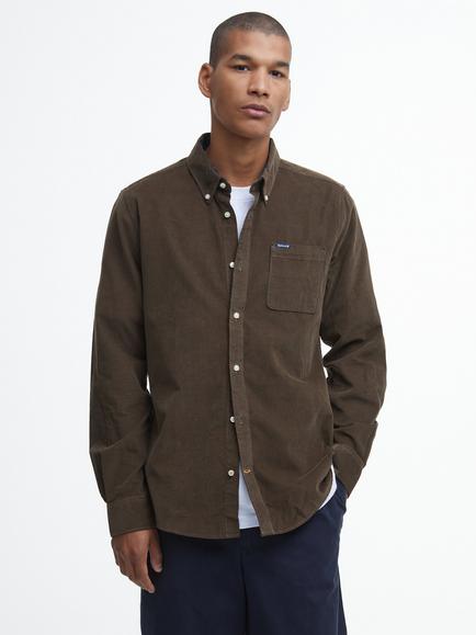 Barbour Ramsey Tailored Cord Shirt, Russet Brown, Brown