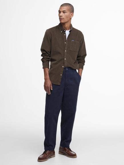 Barbour Ramsey Tailored Cord Shirt, Russet Brown - view 2, Brown