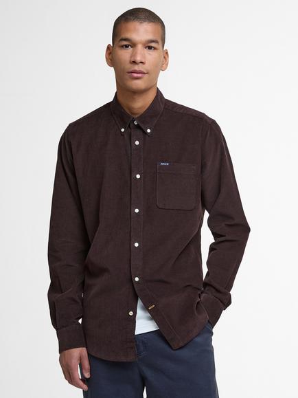 Barbour Ramsey Button Down Cotton Shirt, Dark Oak, Dark Oak
