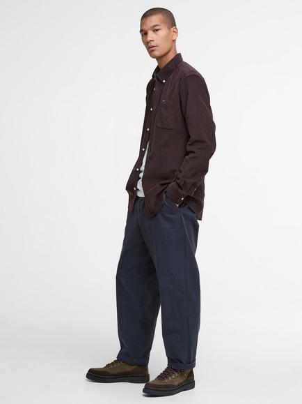 Barbour Ramsey Button Down Cotton Shirt, Dark Oak - view 2, Dark Oak