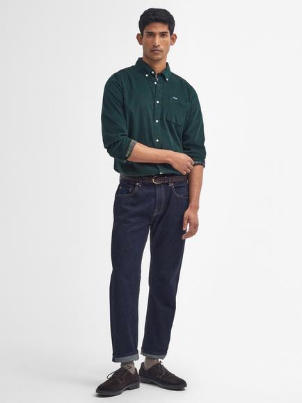 Barbour Ramsey Button Down Cotton Shirt, Seaweed - view 2, Seaweed