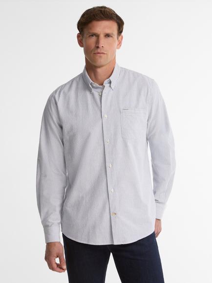 Barbour Sheldane Striped Regular Long Sleeve Shirt, Deep Blue, Deep Blue