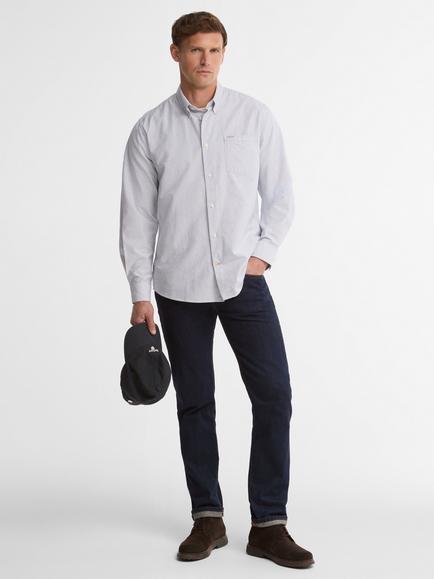 Barbour Sheldane Striped Regular Long Sleeve Shirt, Deep Blue - view 2, Deep Blue
