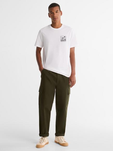 Barbour Setter Cotton Graphic Tailored T-shirt, White - view 2, White