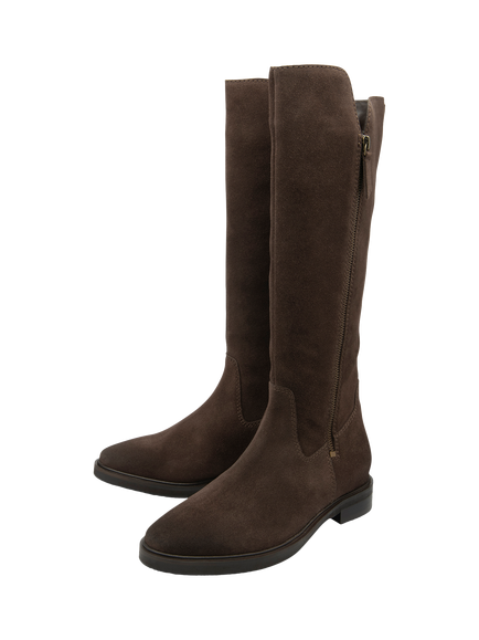 Ravel Ashington Suede Knee High Boots, Chocolate - view 2, Chocolate