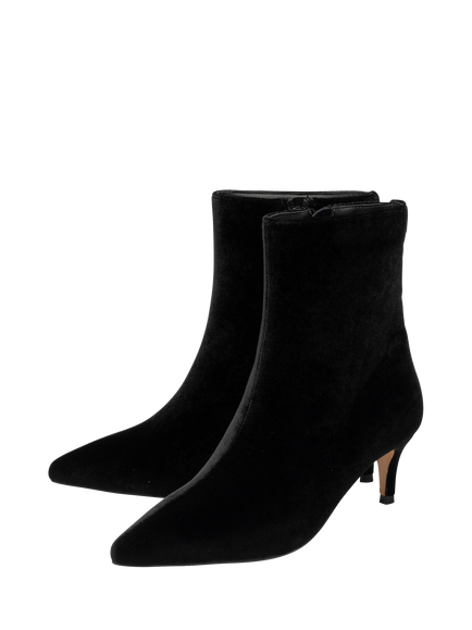 Ravel Currans Velvet Kitten Heel Ankle Boots, Black - view 2, Black
