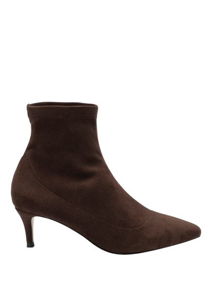 Ravel Madruga Kitten Heel Sock Boots, Dark Brown