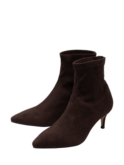 Ravel Madruga Kitten Heel Sock Boots - view 2, Dark Brown