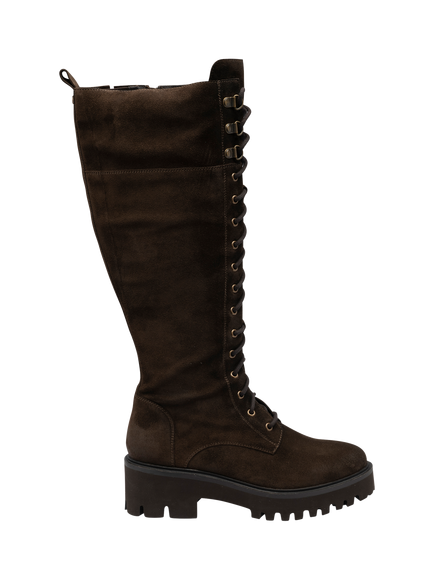 Ravel Maston Suede Lace Up Knee High Boots, Coffee, Coffee