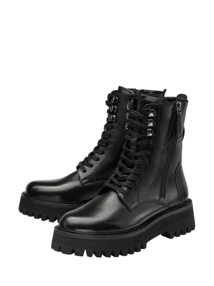 Ravel Mires Lace-Up Leather Boots, Black - view 2, Black