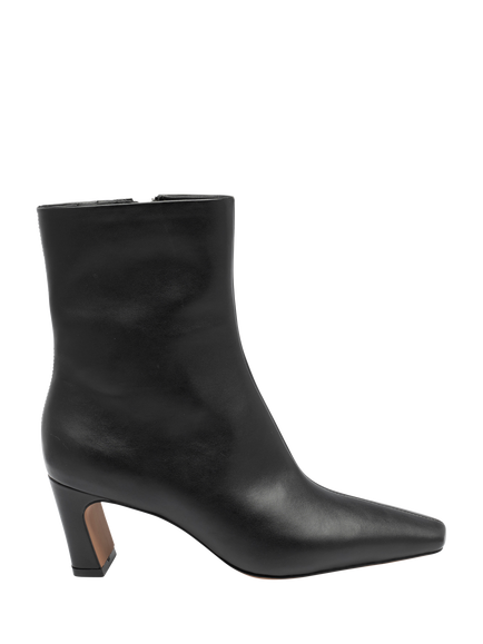 Ravel Staley Block Heel Faux Leather Ankle Boots, Black, Black