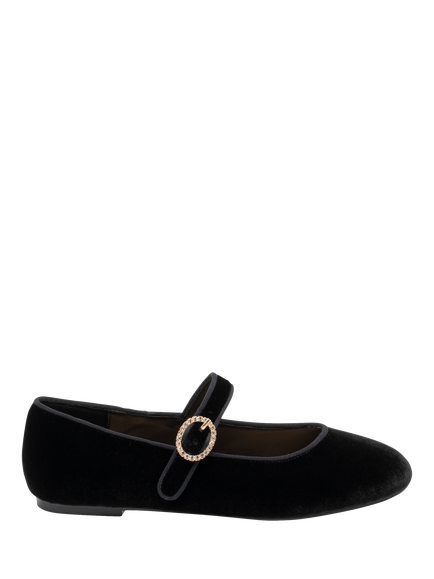 Ravel Caxton Velvet Embellished Mary Janes, Black, Black