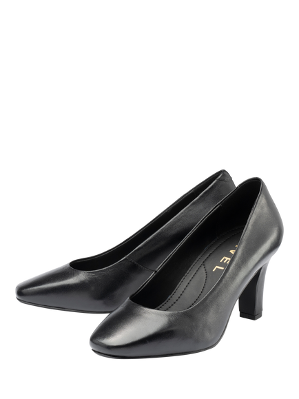 Ravel Barnton Leather Court Shoes - view 2, Black