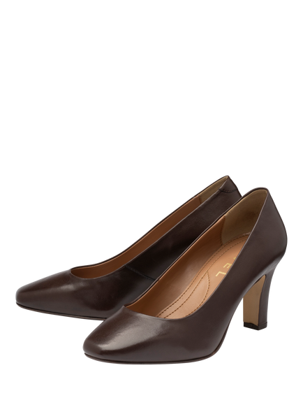 Ravel Barnton Leather Court Shoes - view 2, Brown
