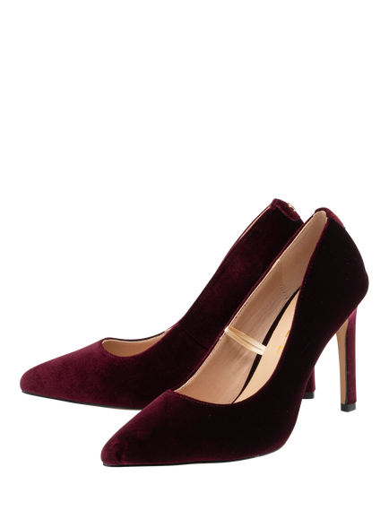 Ravel Edson Stiletto Heel Court Shoes - view 2, Burgundy