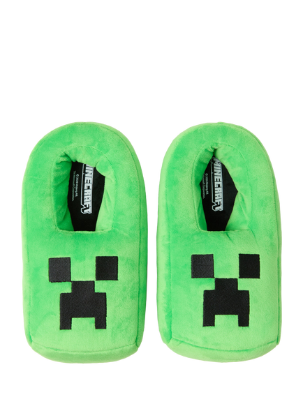 Lindex Kids' Minecraft Slippers, Green, Green